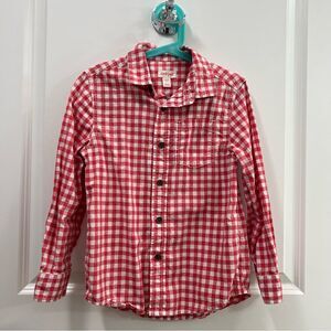 Cat and Jack Boys Button Down Long Sleeve Shirt Size S (6/7)